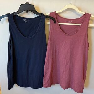 Athleta Navy and Pink Tank 2 pack